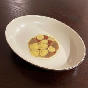 Noritake Folkstone Stoneware Beautiful Oval Serving Dish with Yellow & Terracot…
